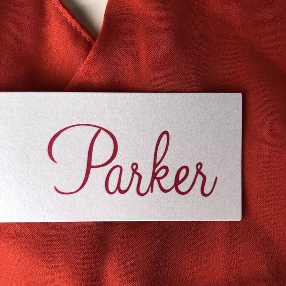 Parker Womens Silk Tank Scoop Neck Sleeveless Racerback Strappy Melon Small NWT - Picture 8 of 12